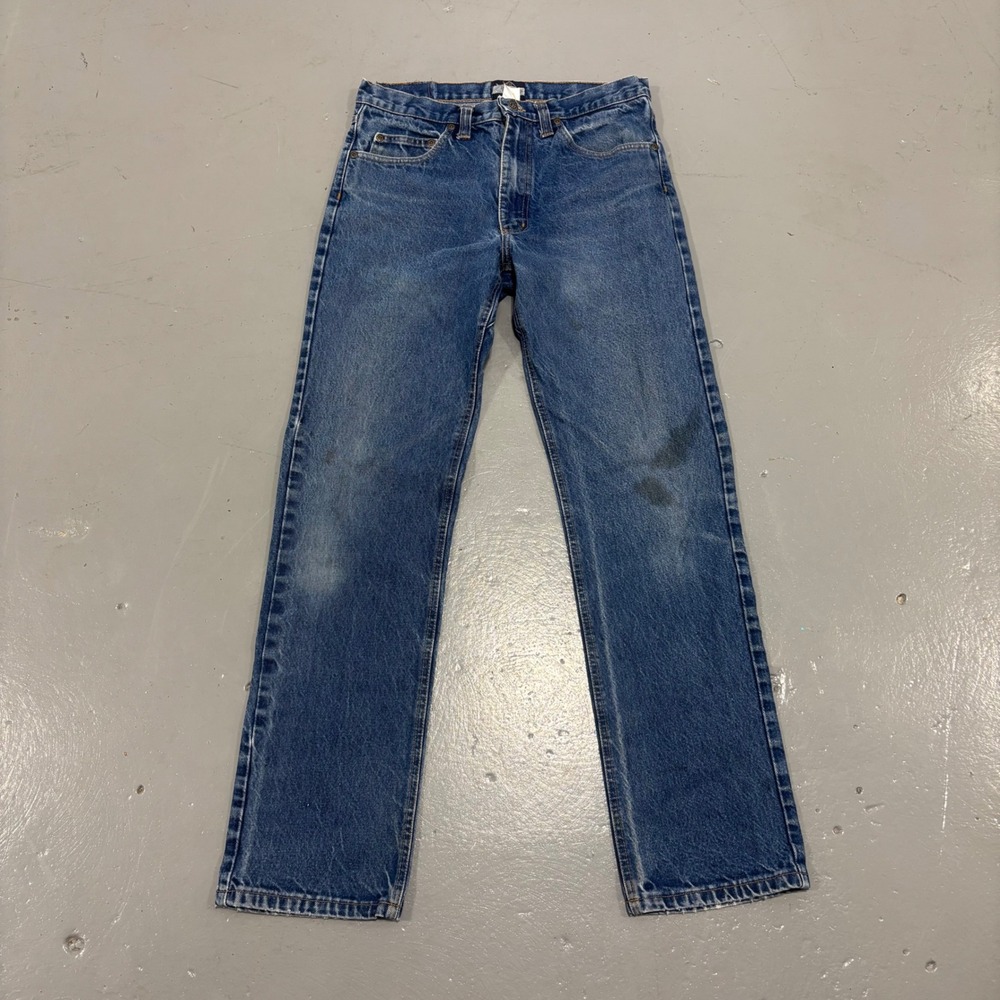 Diamond Gusset Jeans Mens 32x31 Blue Denim Straight Leg Made in USA Workwear